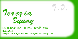 terezia dunay business card